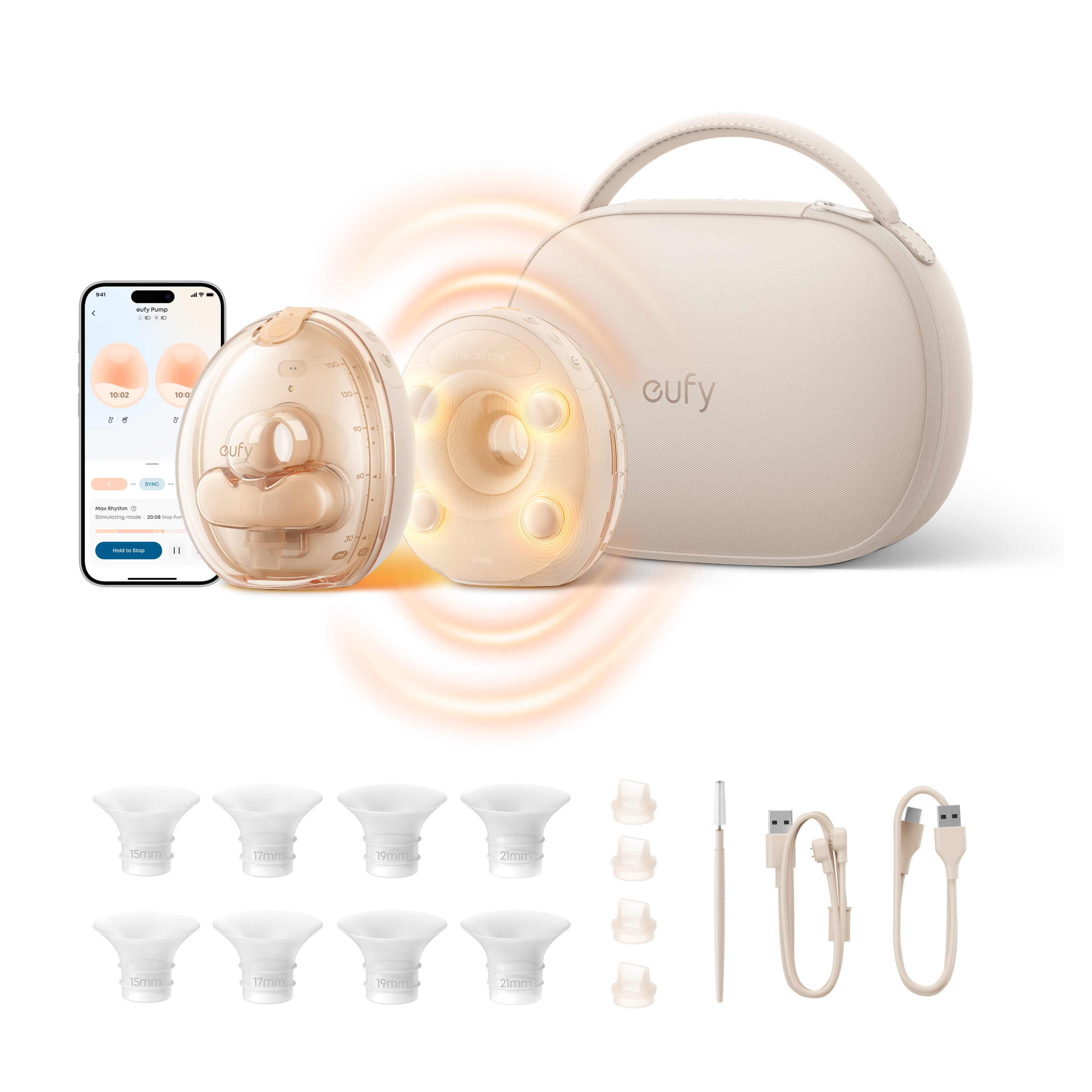 eufy-s2-pro-tire-lait-lectrique-chauffant-avec-bo-tier-de-charge image 2