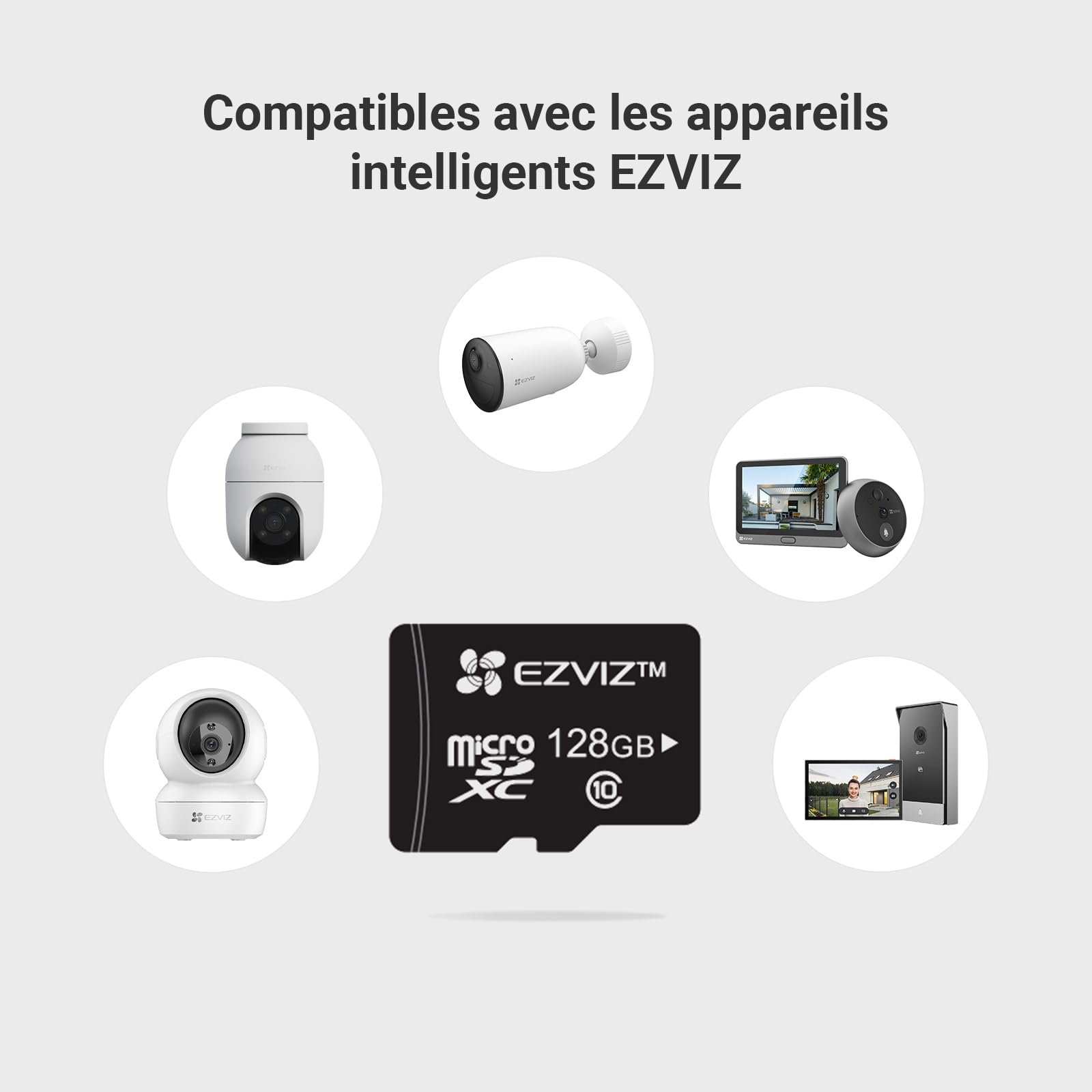 ezviz-carte-micro-sd-128-go-microsdhc-classe-10-u3-uhs-i-lecture-jusqu-90-mo-s image 2