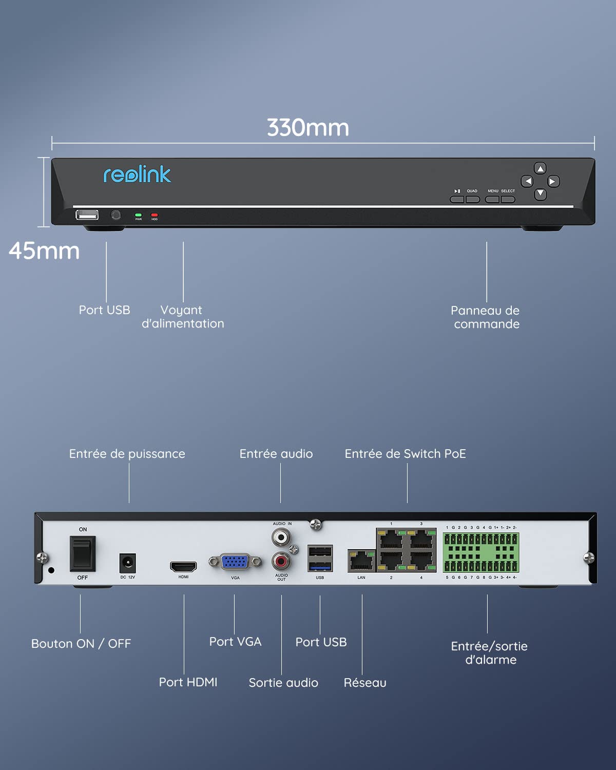 reolink-rln36-nvr-36-canaux-4k-pour-cam-ras-ip-poe-et-wifi-sans-hdd image 7