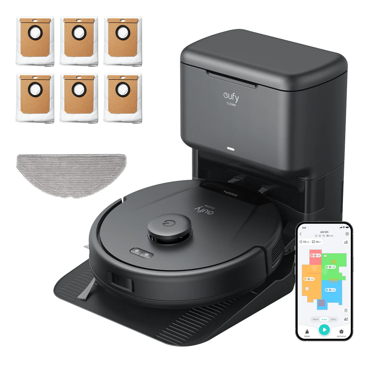 eufy-l60-hybrid-aspirateur-robot-station-vidage-auto-6-sacs image 2