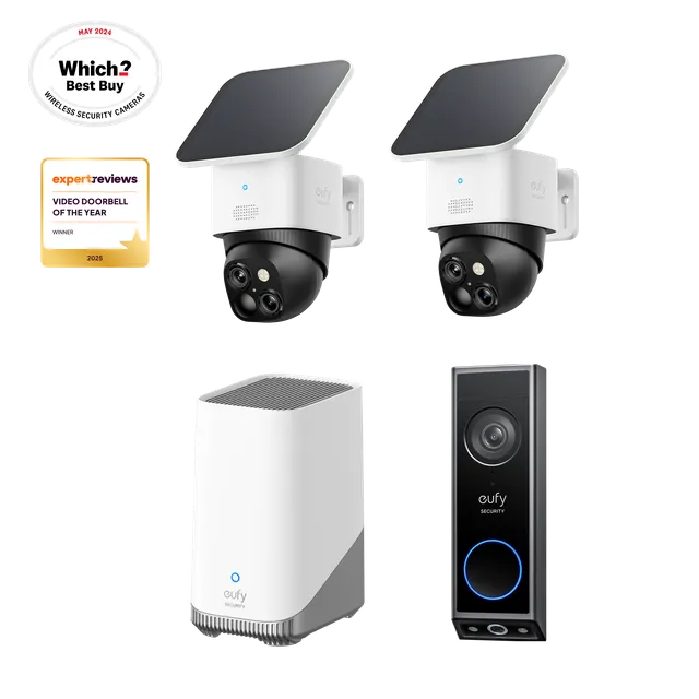 eufy-solocam-s340-lot-de-2-video-doorbell-e340-homebase-s380-kit-s-curit-ext-rie image 1