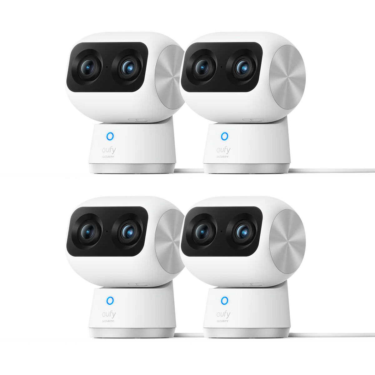 eufy-indoor-cam-s350-4k-double-cam-ra-360-lot-de-4 image 1