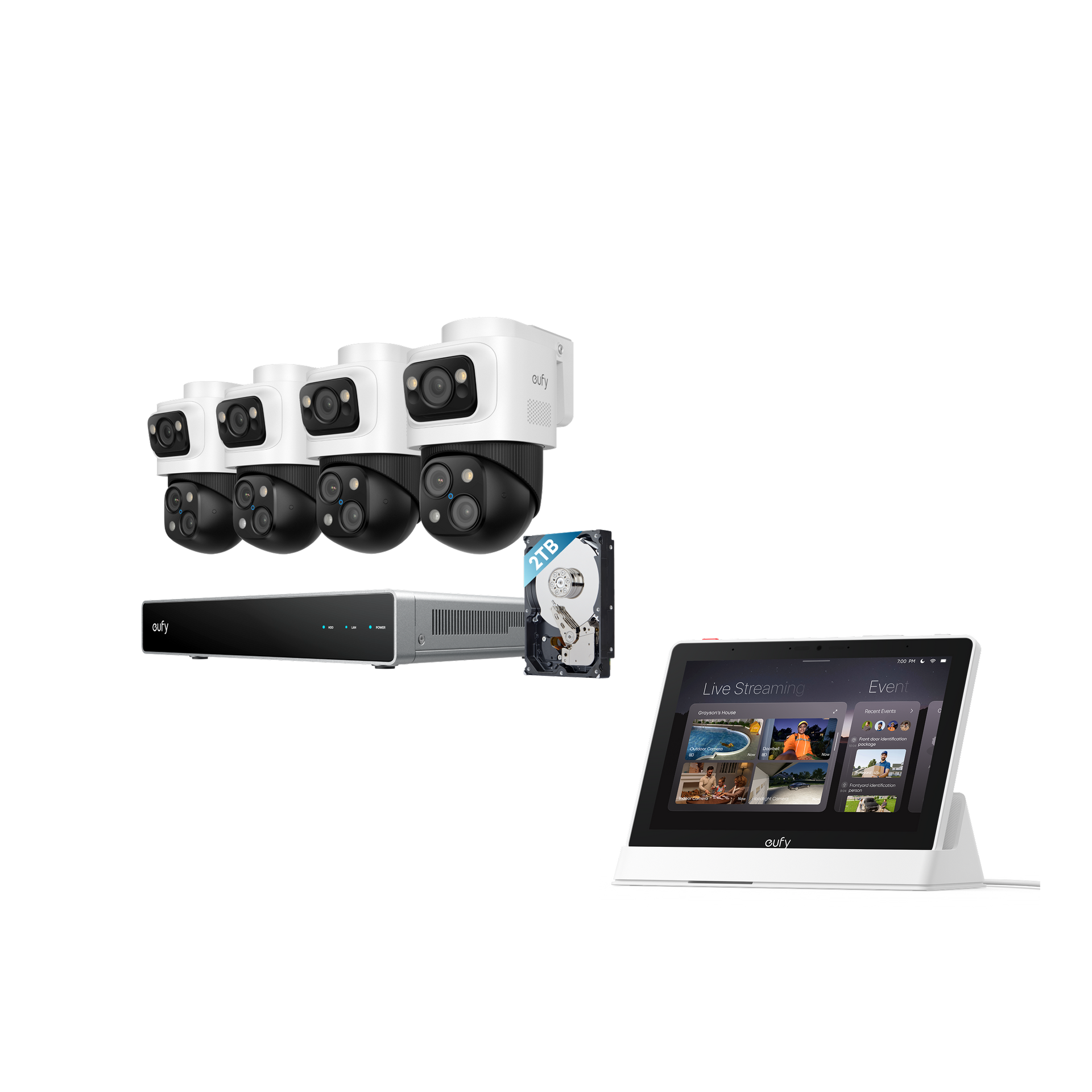 eufy-smart-display-e10-kit-eufycam-s3-pro-4-cam-ras image 3