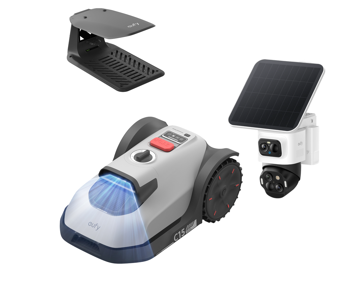 eufy-eufycam-s4-robot-tondeuse-c15-lot-cam-ra-de-s-curit-et-robot-tondeuse-sans- image 1