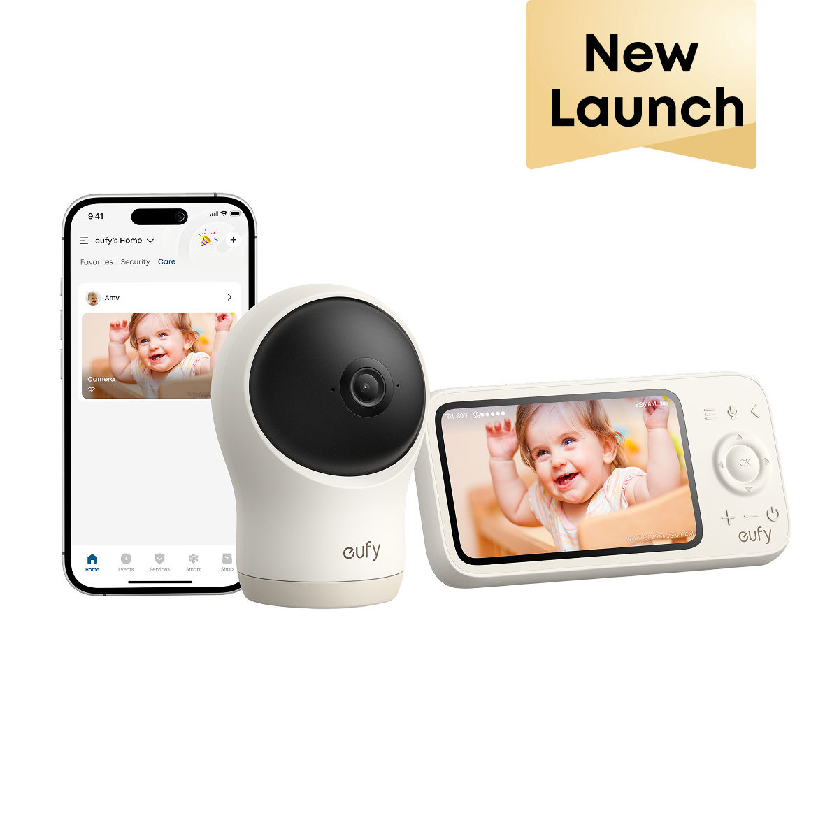 eufy-c10-moniteur-b-b-vid-o-intelligent-4-5-avec-cam-ra-pan-tilt-2k image 1