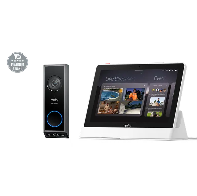 eufy-video-doorbell-e340-smart-display-e10-pack-sonnette-double-cam-ra-avec-cran image 1