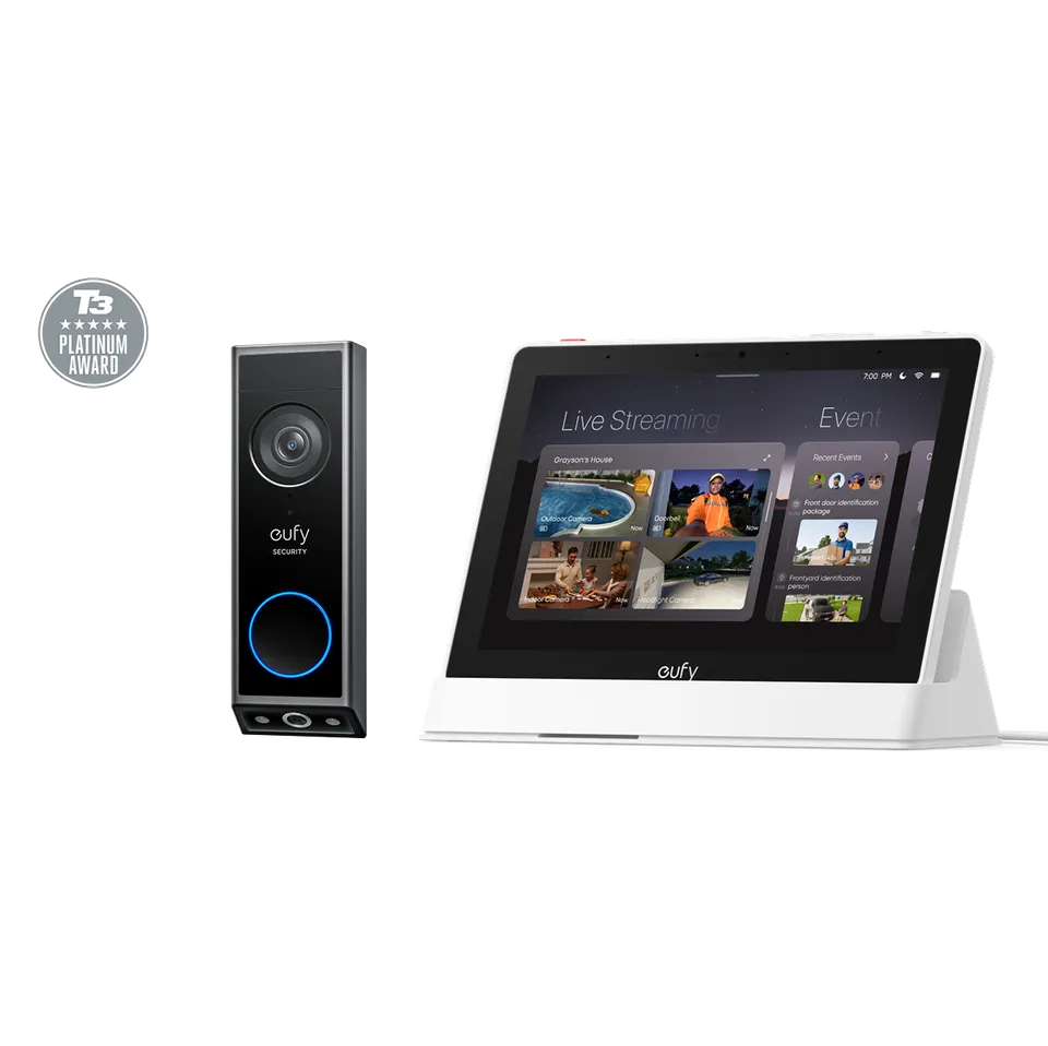 eufy-video-doorbell-e340-smart-display-e10-pack-sonnette-double-cam-ra-avec-cran image 1