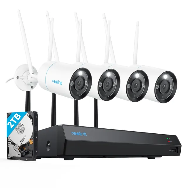 reolink-rlc-series-kit-cam-ra-de-surveillance-wifi-6-ext-rieure-4k-avec-nvr-disq image 1
