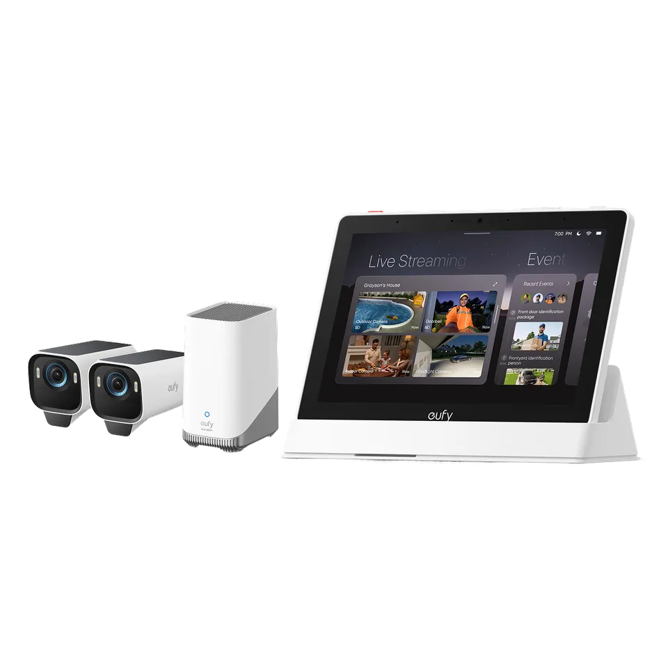 eufy-smart-display-e10-kit-2-cam-ras-eufycam-s3-pro image 1