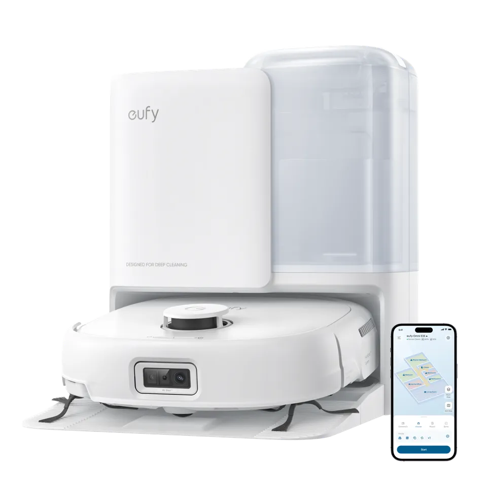 eufy-omni-white-e25-robot-aspirateur-laveur-avec-station-tout-en-un image 1