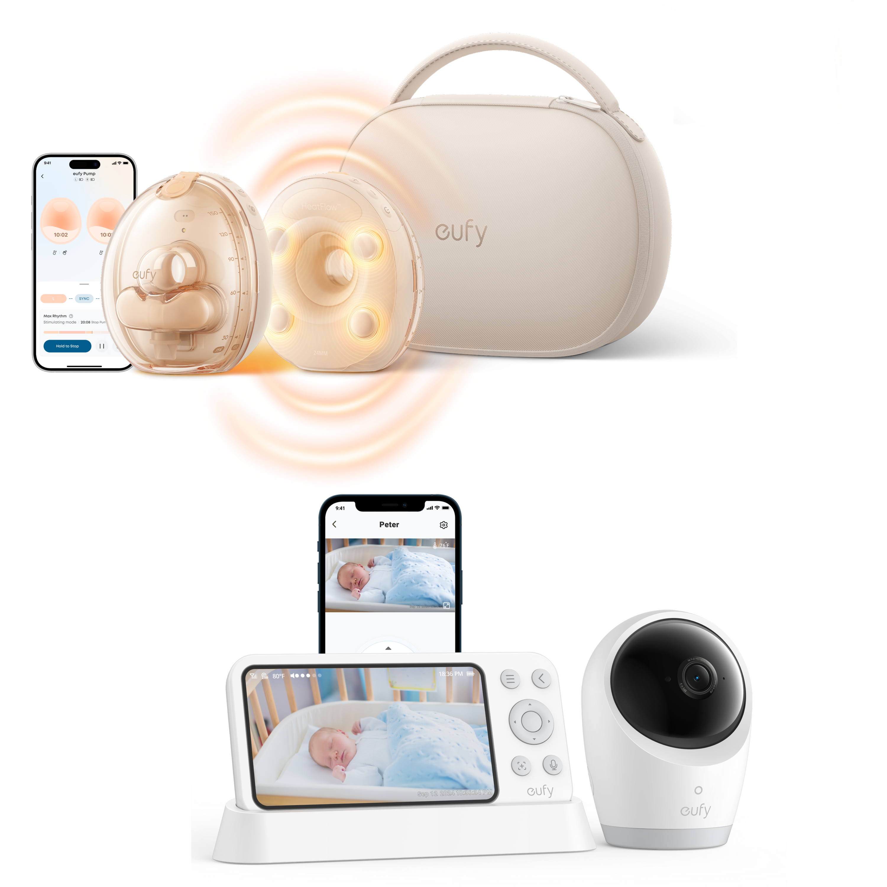 eufy-tire-lait-portable-s2-pro-baby-monitor-e21 image 1
