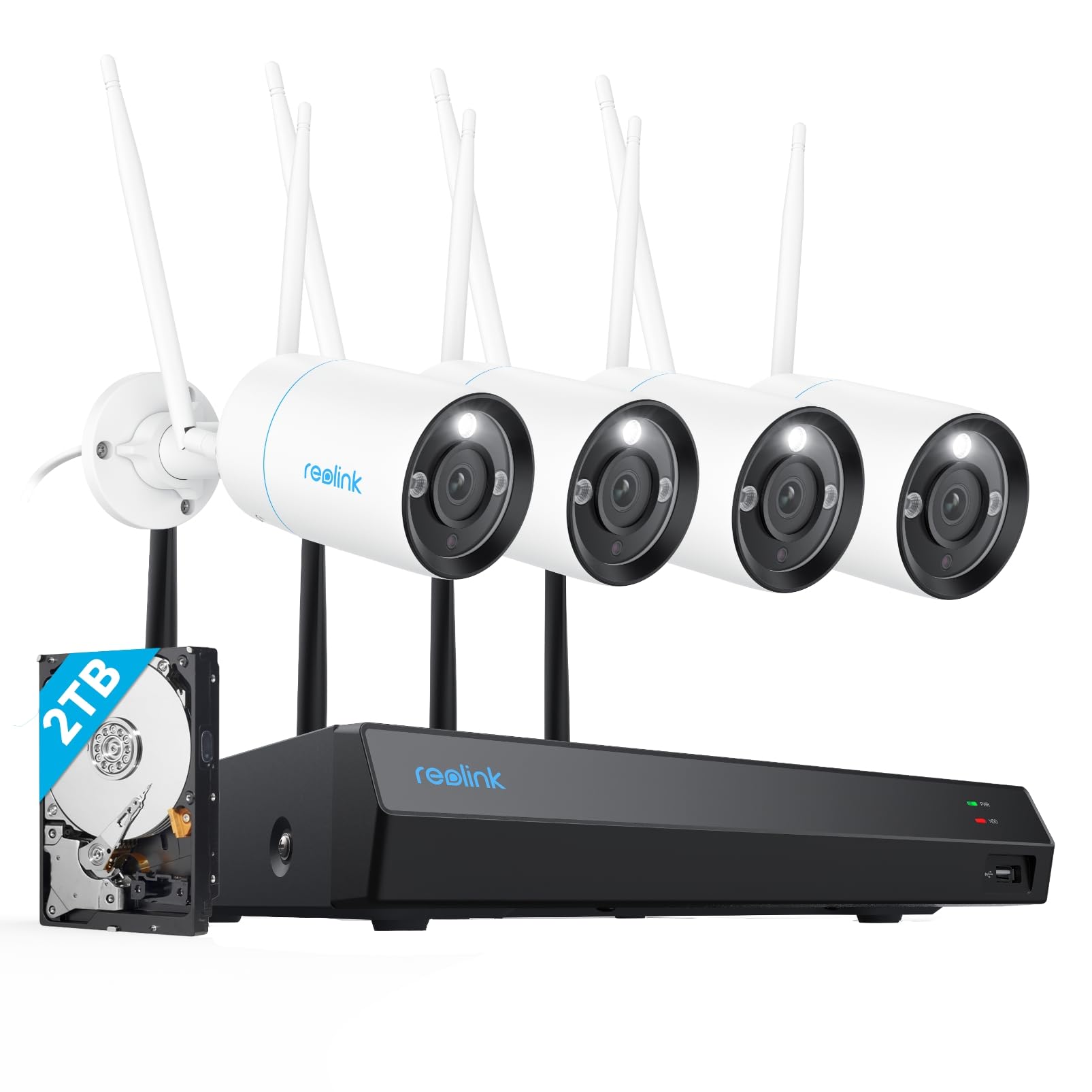reolink-rlc-series-kit-cam-ra-de-surveillance-wifi-6-ext-rieure-4k-avec-nvr-disq image 1