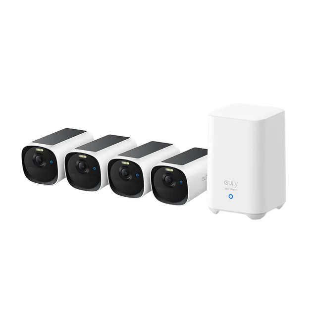 eufy-eufycam-e40-essential-kit-4-cam-ras-homebase-2-vid-osurveillance-2k-solaire image 1