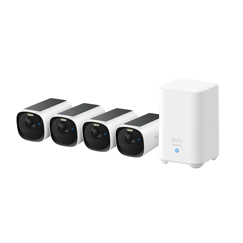 eufy-eufycam-e40-essential-kit-4-cam-ras-homebase-2-vid-osurveillance-2k-solaire image 1