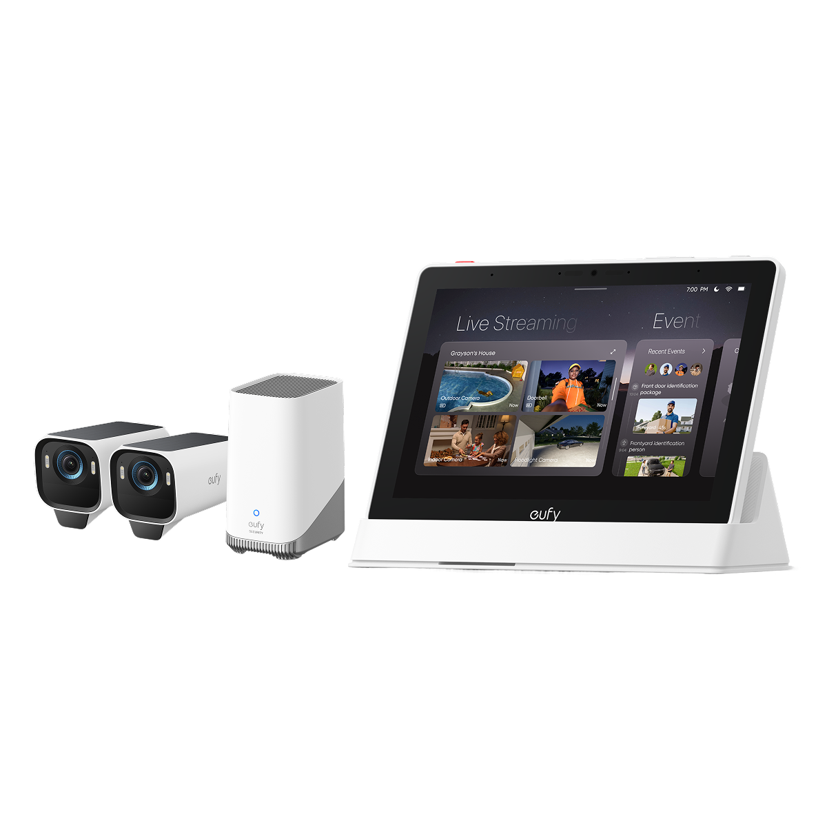 eufy-smart-display-e10-kit-2-cam-ras-eufycam-s3-pro image 1