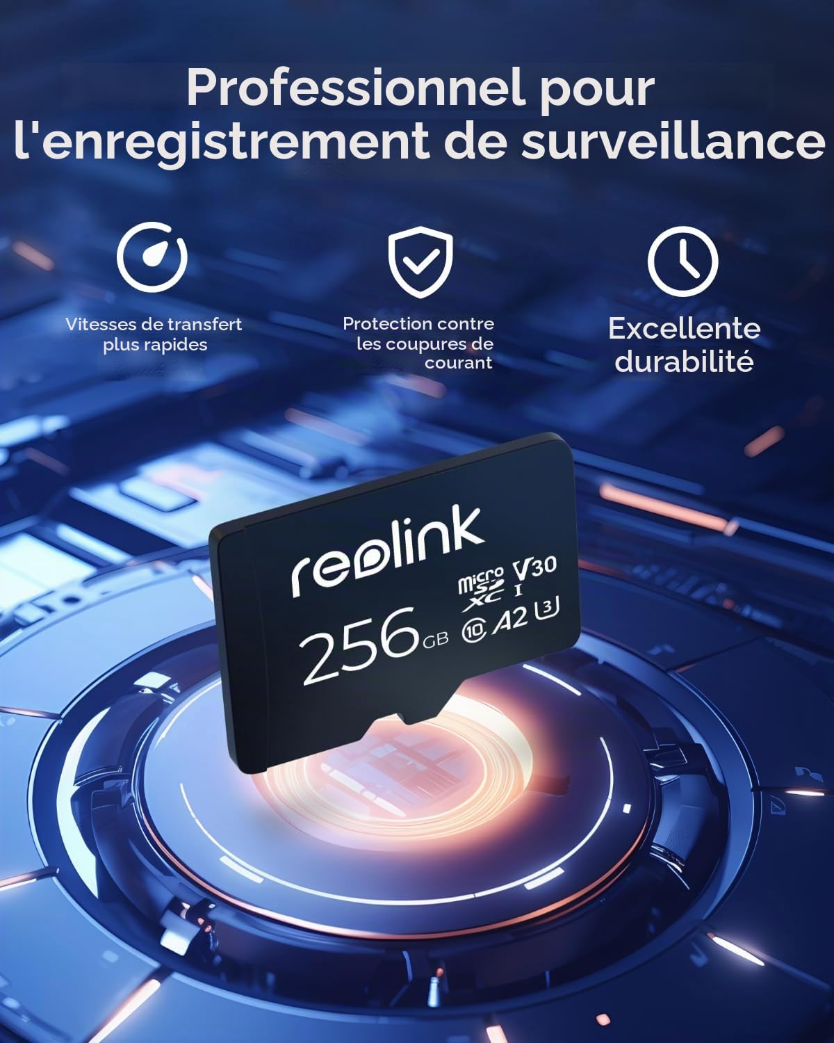reolink-256gb-microsdxc-carte-m-moire-a2-u3-classe-10-pour-cam-ras-de-surveillan image 3