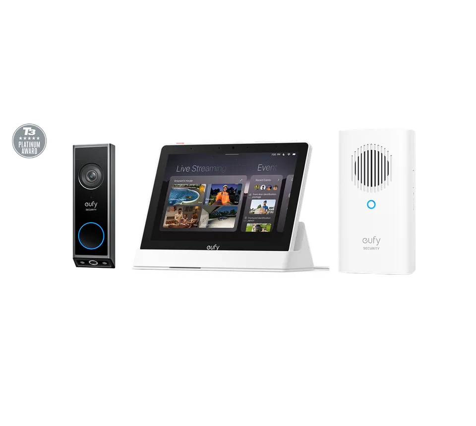 eufy-video-doorbell-e340-avec-add-on-chime-et-smart-display-e10 image 1