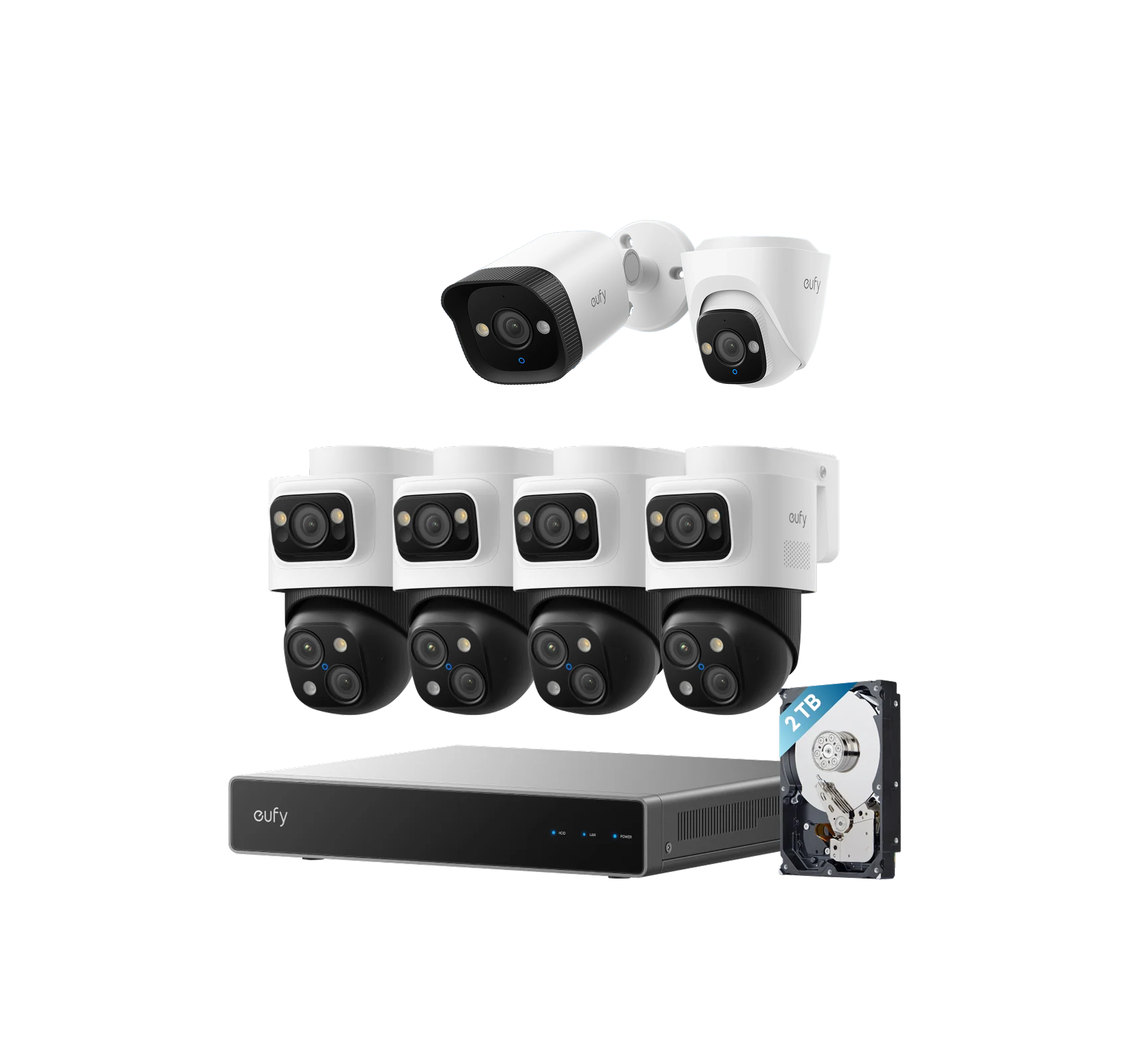 eufy-kit-poe-nvr-6-cam-ras-s4-max-bullet-e40-turret-e41-4k image 1