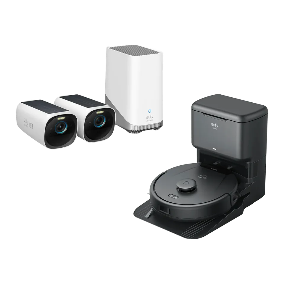 eufy-eufycam-s330-eufycam-3-eufy-clean-l60-avec-station-auto-vidange image 1