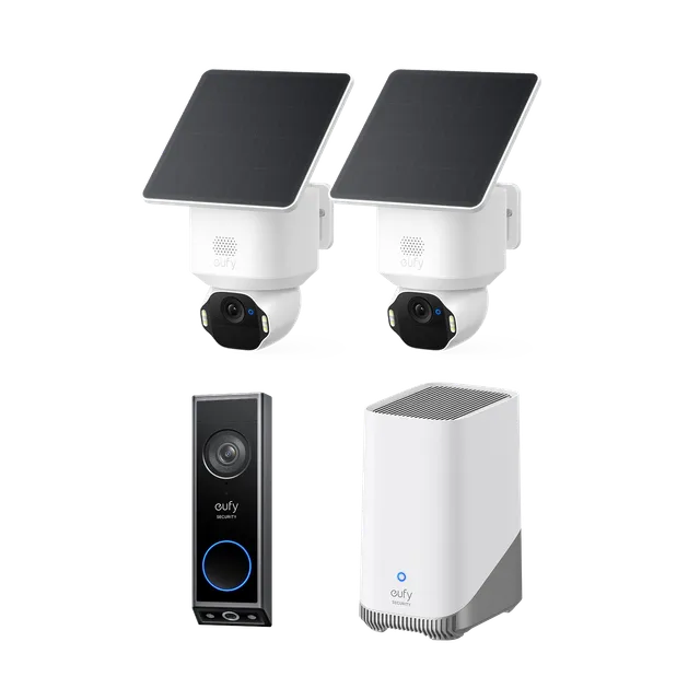 eufy-kit-2-solocam-e42-4k-homebase-s380-visiophone-e340 image 1