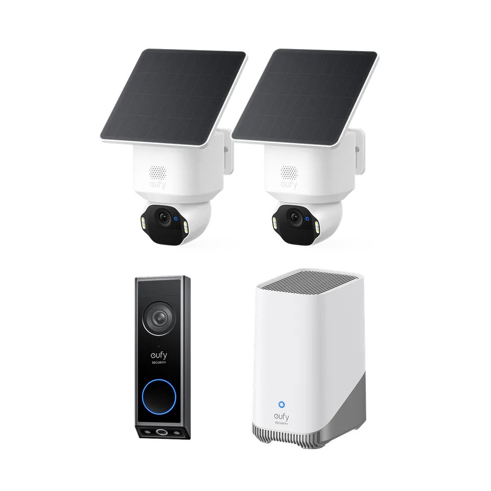 eufy-kit-2-solocam-e42-4k-homebase-s380-visiophone-e340 image 1