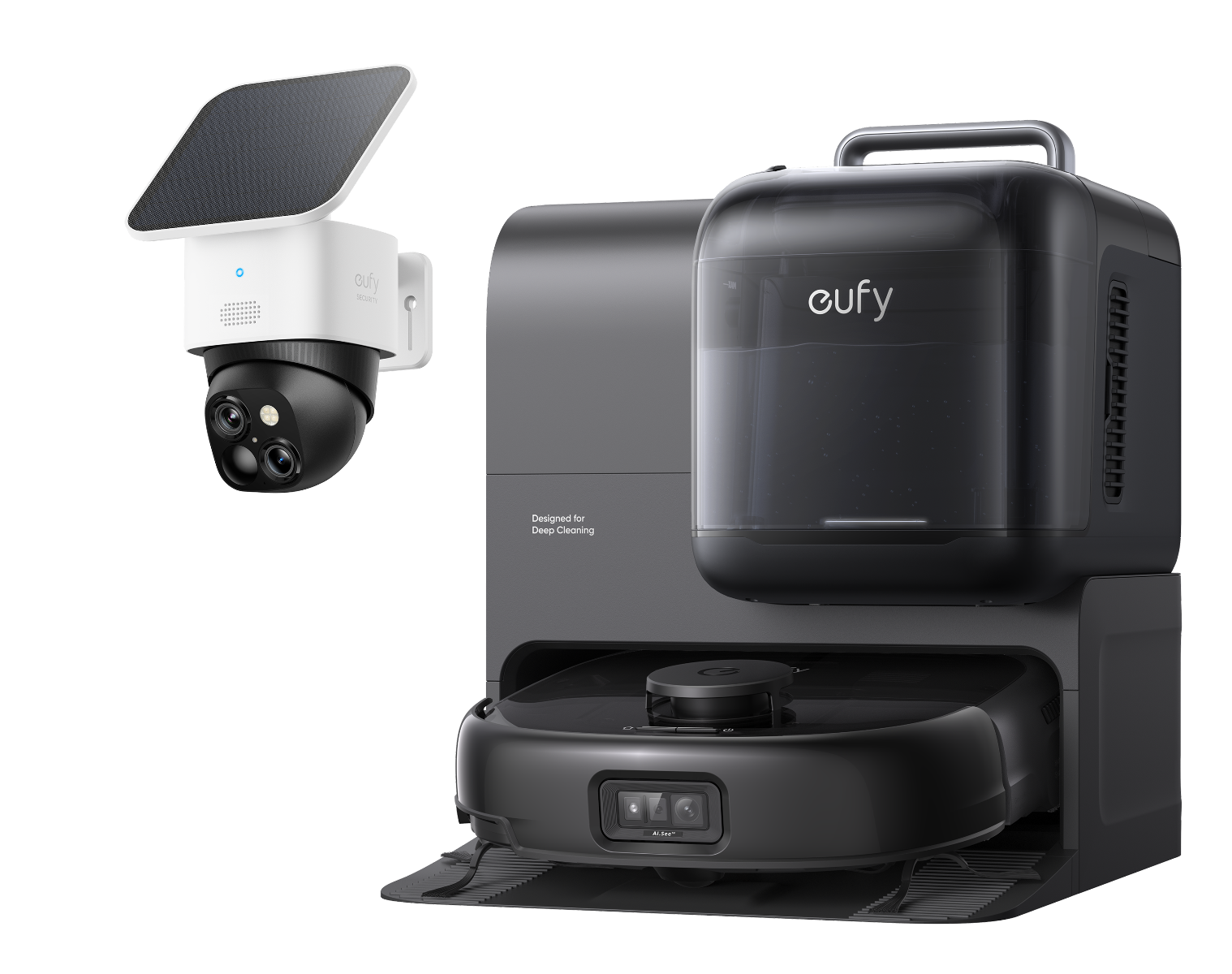 eufy-robot-aspirateur-omni-e28-solocam-s340-pack-maison-connect-e image 1