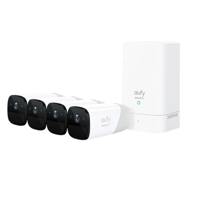 eufy-eufycam-2-pro-2k-kit-4-cam-ras-homebase-2 image 1