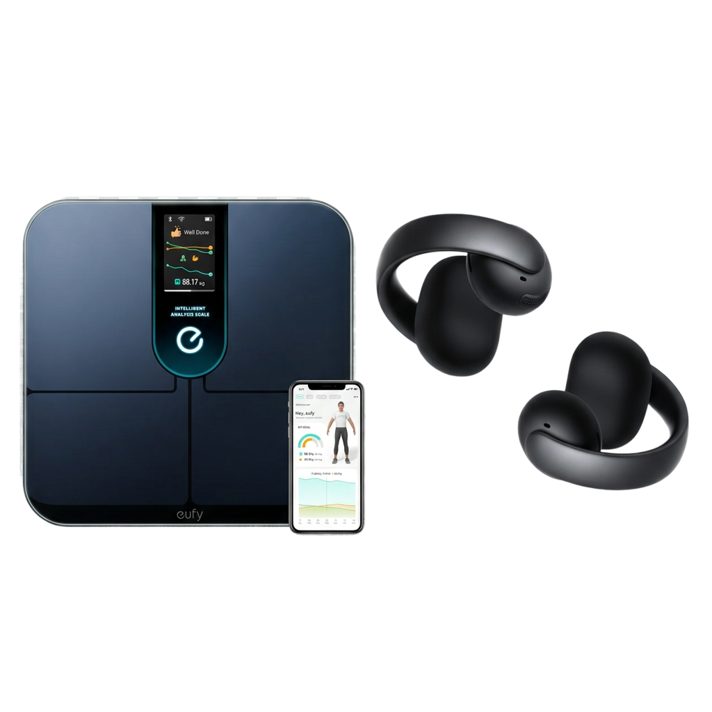 eufy-smart-scale-p3-balance-connect-e-soundcore-aeroclip-couteurs image 1