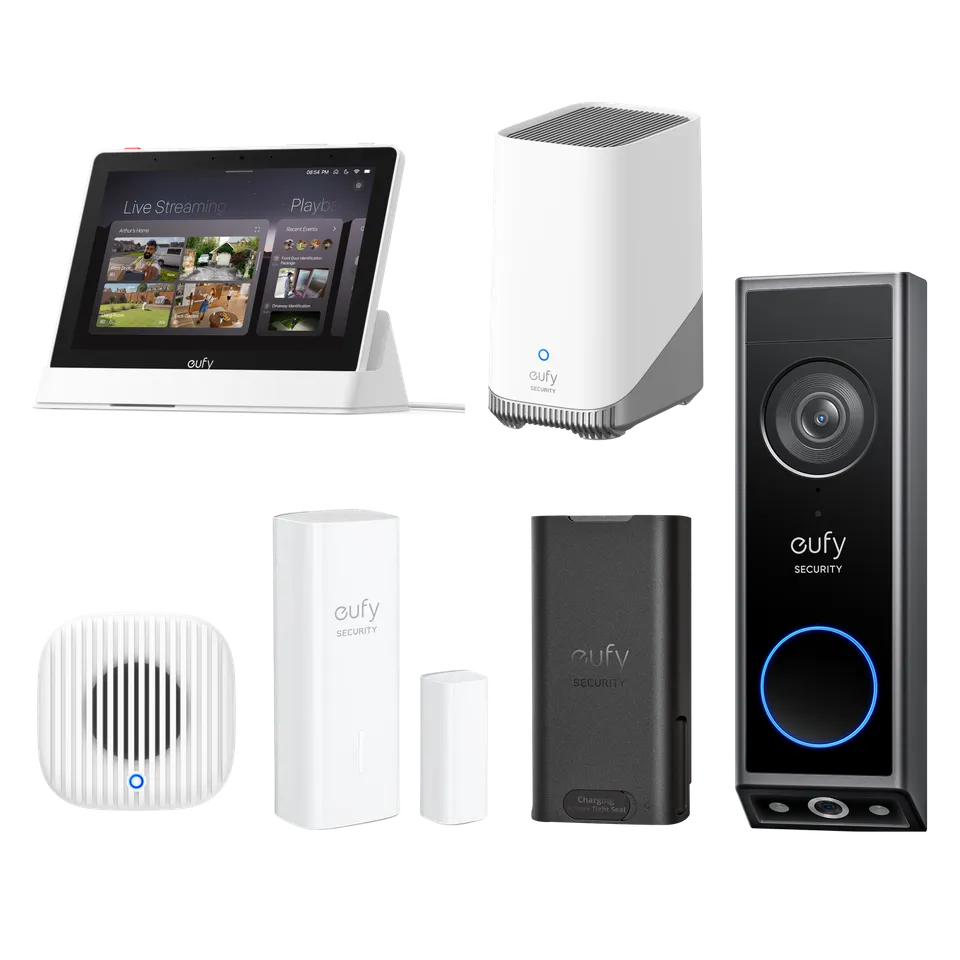 eufy-video-doorbell-e340-ultimate-whole-home-bundle-sonnette-vid-o-homebase-s380 image 1