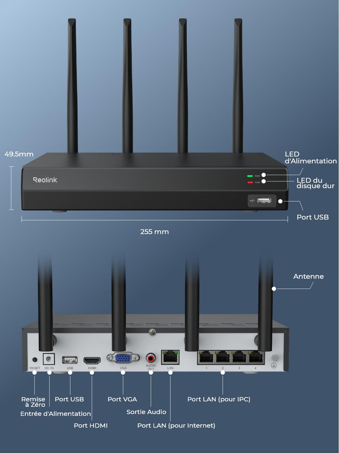 reolink-rln12w-4k-12ch-wifi-nvr-avec-wi-fi-6-hdd-2-to-int-gr-wifi-2-4-5-ghz image 8
