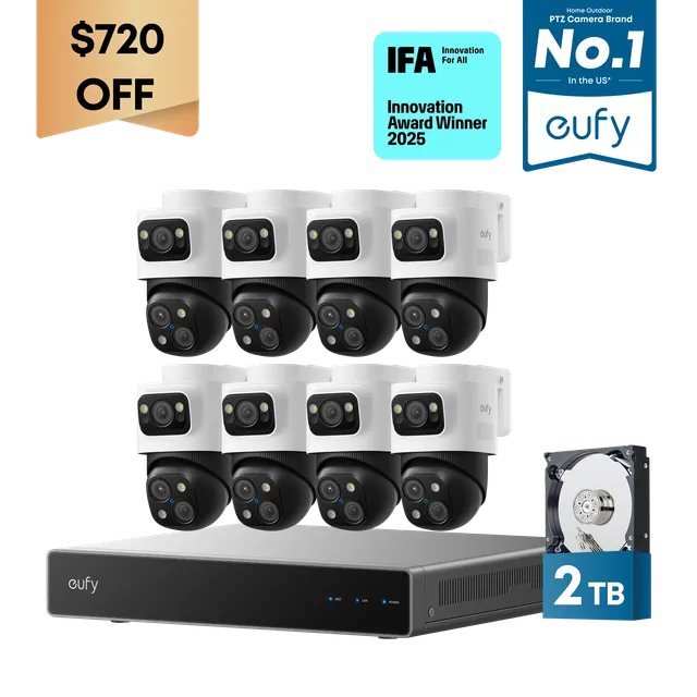 eufy-s4-max-syst-me-nvr-poe-4k-avec-4-cam-ras-poe-s4-triple-objectif-bullet-ptz image 1