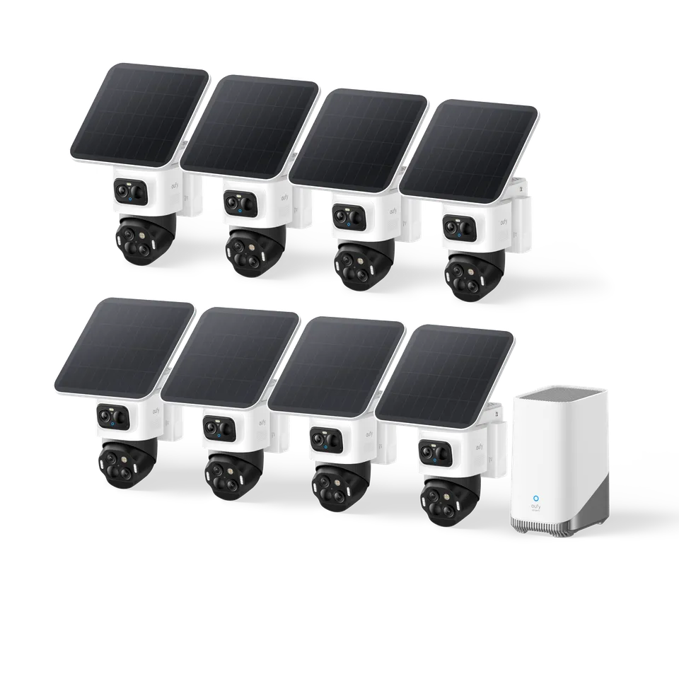 eufy-eufycam-s4-kit-8-cam-ras-homebase-3-triple-objectif-bullet-ptz image 1