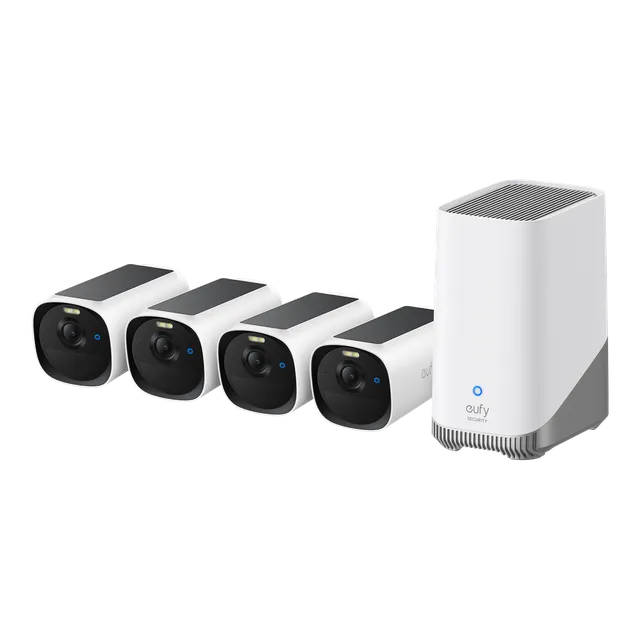 eufy-eufycam-e40-kit-4-cam-ras-homebase-s380-2k-qhd-vision-couleur-nuit image 1