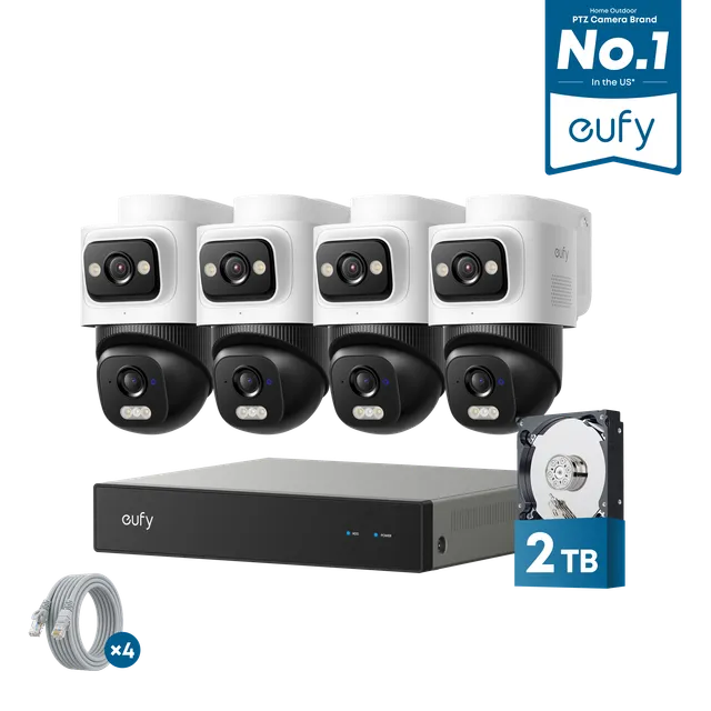 eufy-security-nvr-e50-kit-4-cam-ras-double-objectif-bullet-ptz-2k-4k-360 image 1