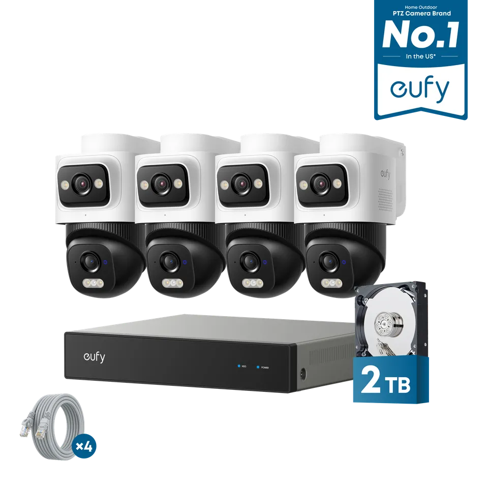eufy-security-nvr-e50-kit-4-cam-ras-double-objectif-bullet-ptz-2k-4k-360 image 1