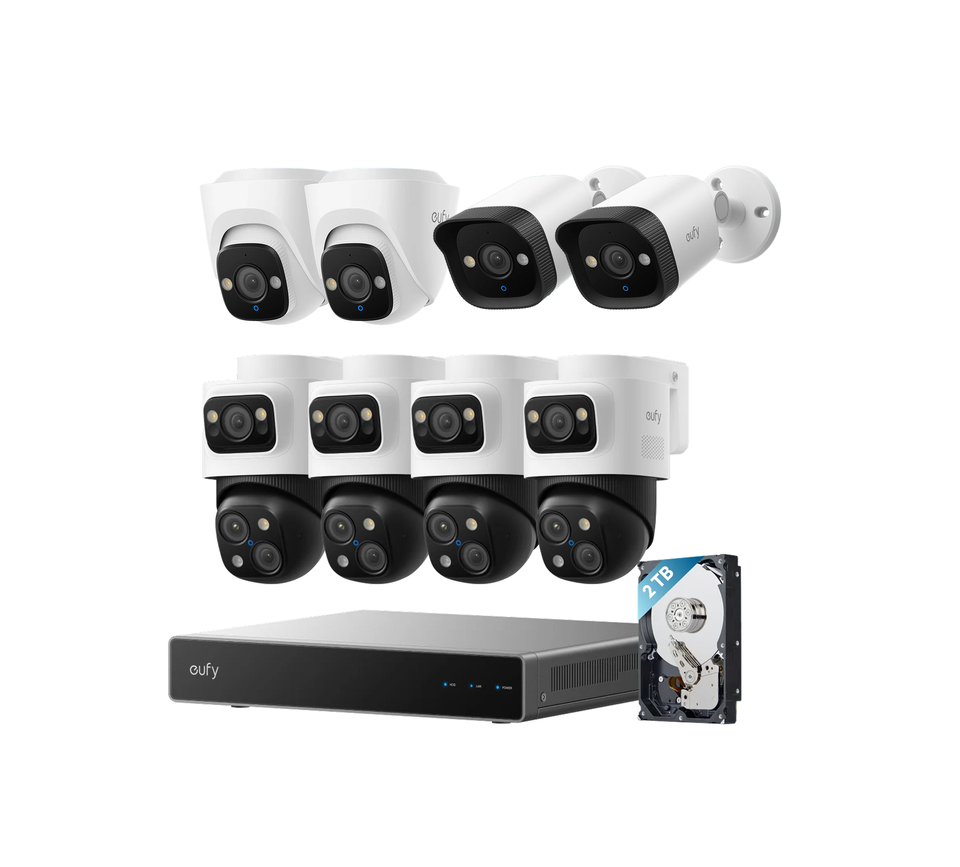 eufy-poe-nvr-kit-8-cam-ras-s4-max-2x-bullet-ptz-s4-2x-turret-e41-4k image 3