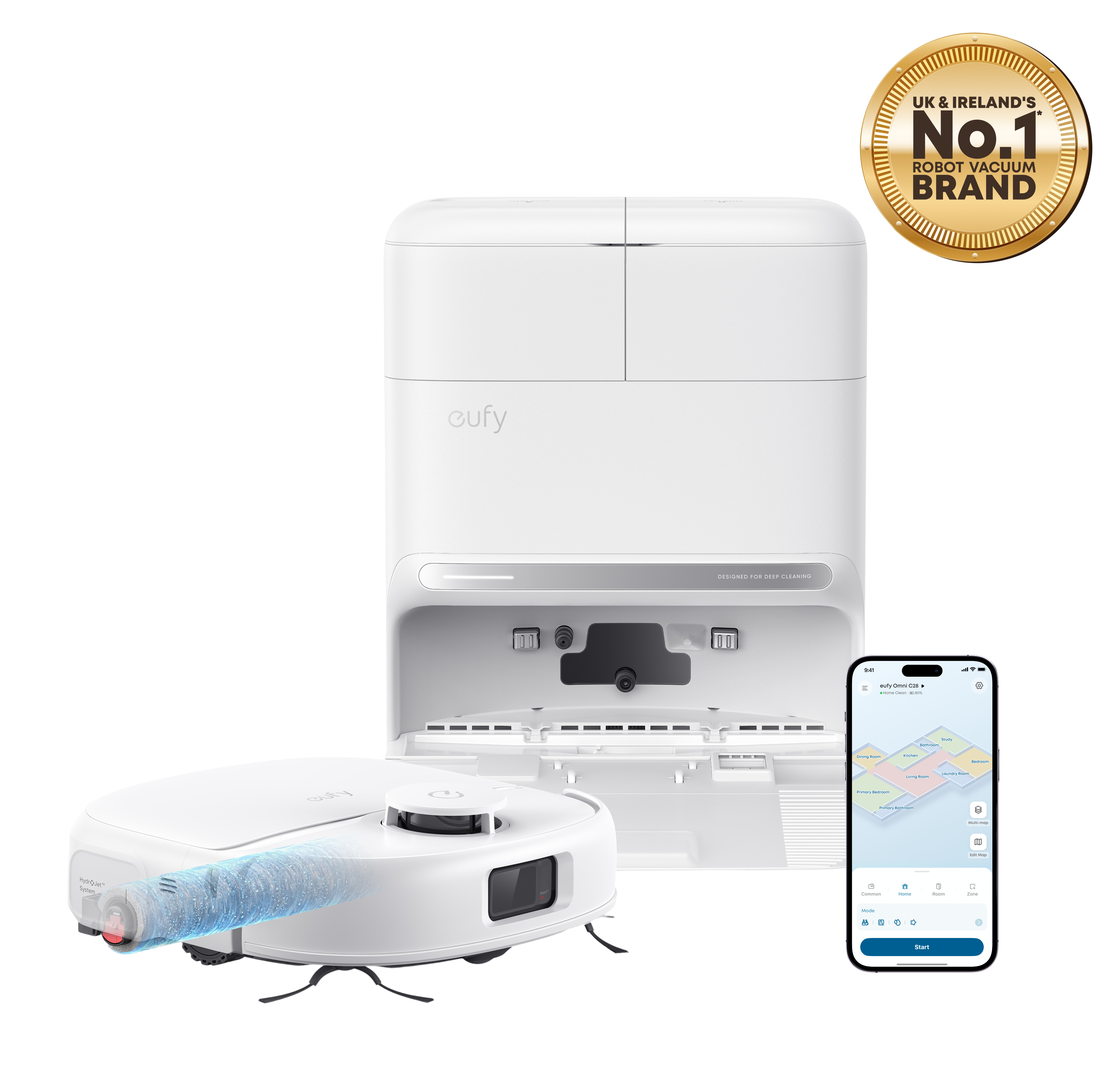 eufy-omni-c28-robot-aspirateur-laveur-avec-station-tout-en-un-blanc image 1