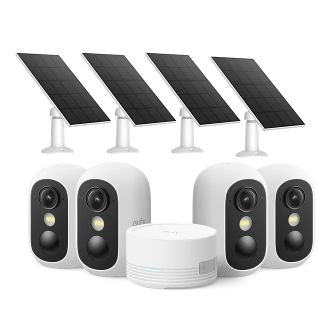eufy-eufycam-c35-kit-4-cam-ras-homebase-hbmini-panneau-solaire image 1