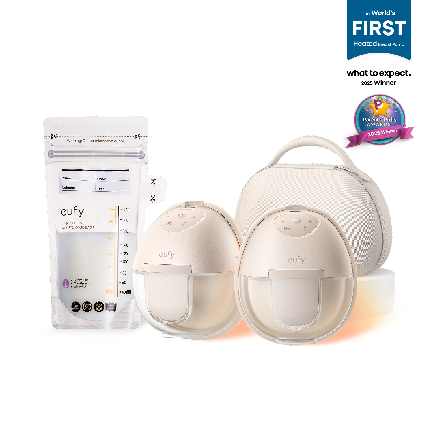 eufy-breast-pump-s1-pro-tire-lait-portable-chauffant-120-sachets-de-conservation image 2