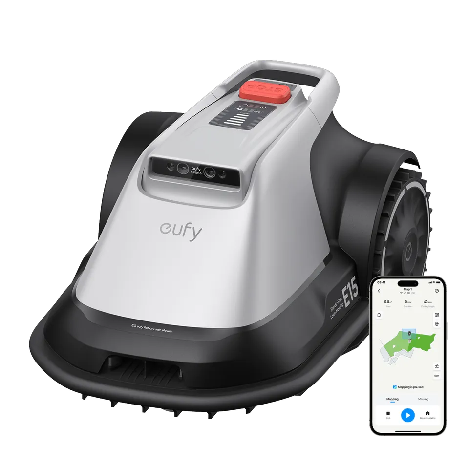eufy-robot-tondeuse-e15-sans-fil-vision-fsd-avec-cartographie-auto image 1