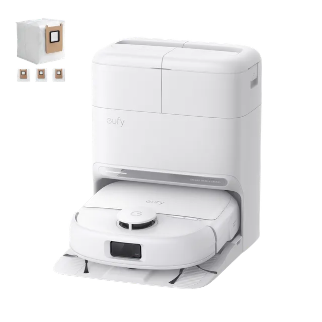 eufy-c28-omni-blanc-3-sacs-poussi-re-robot-aspirateur-laveur-auto-nettoyant image 1