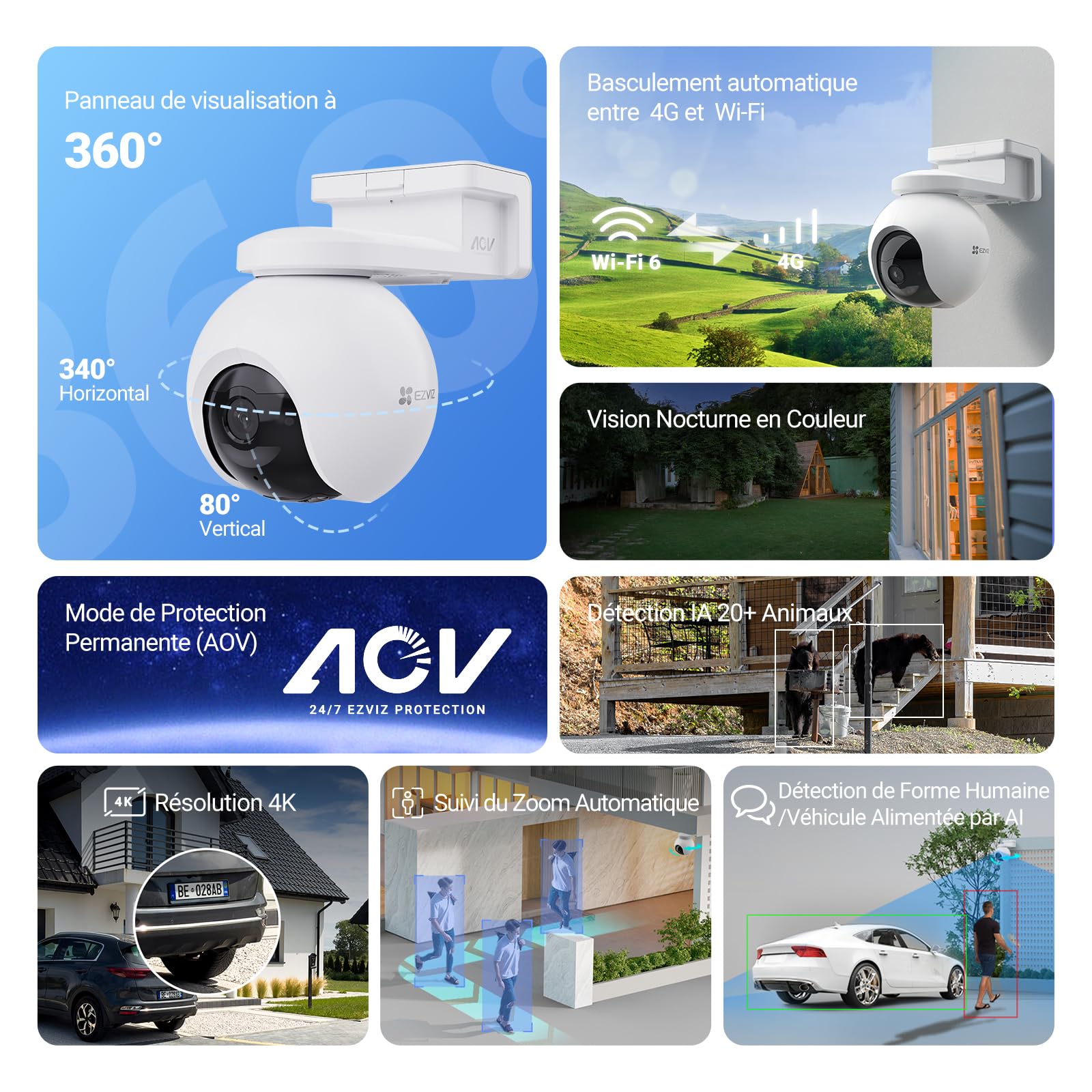 ezviz-eb8-pro-4g-8mp-cam-ra-ext-rieure-sans-fil-4g-lte-wi-fi-6-ptz-360-4k image 2