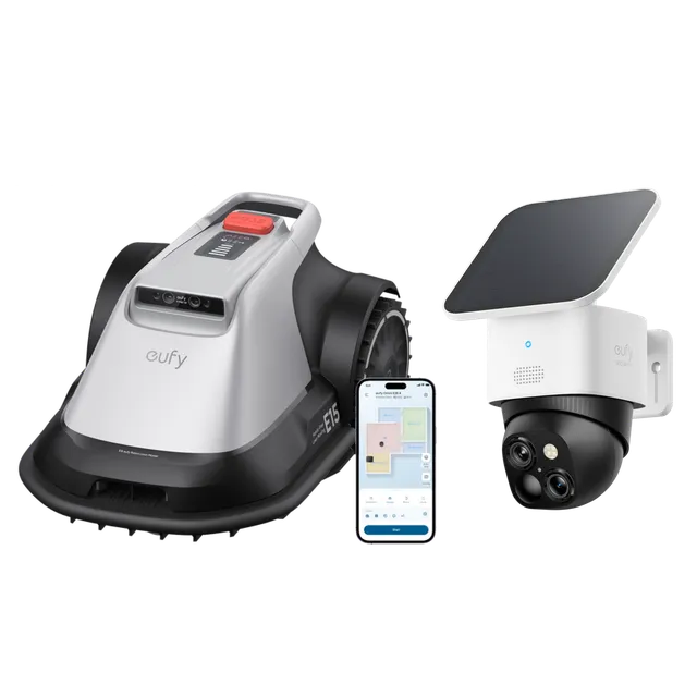 eufy-robot-tondeuse-e15-solocam-s340-pack-jardin-connect image 1