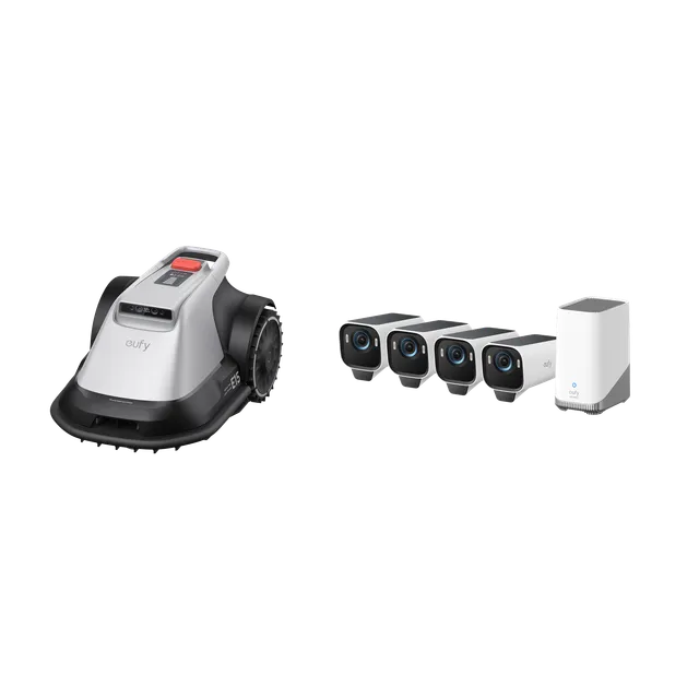 eufy-robot-tondeuse-e15-kit-4-cam-ras-eufycam-s3-pro image 1