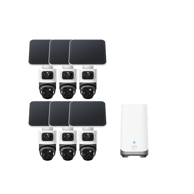 eufy-eufycam-s4-kit-6-cam-ras-cam-ra-bullet-ptz-triple-objectif-4k-avec-suivi-in image 1