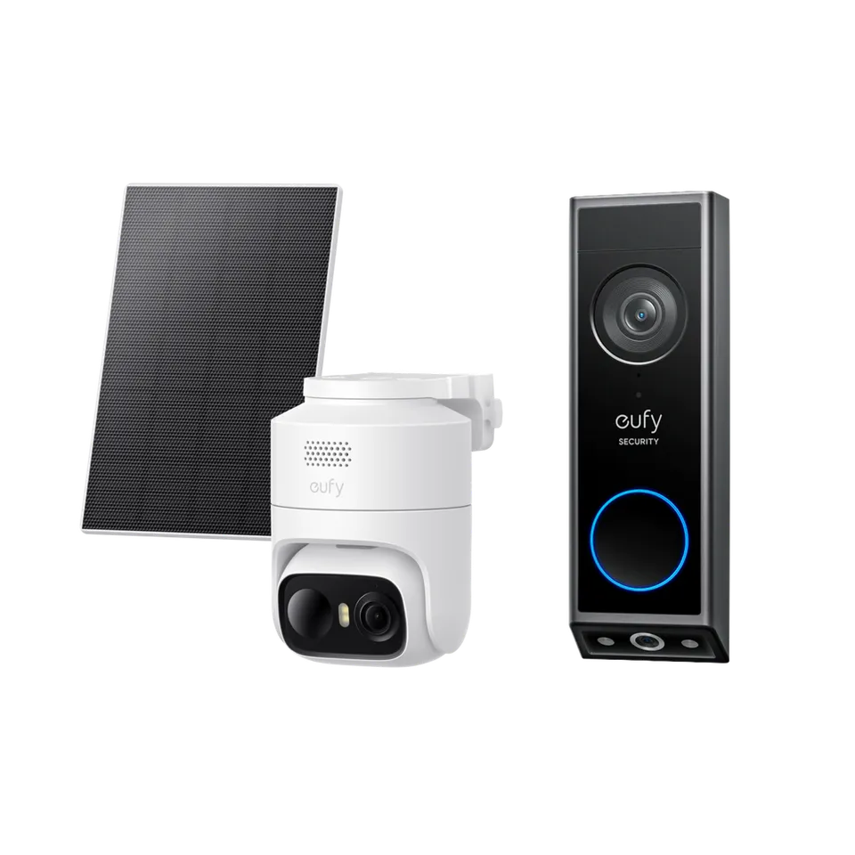eufy-doorbell-e340-eufycam-c37-pack-sonnette-vid-o-double-cam-ra-et-cam-ra-solai image 1