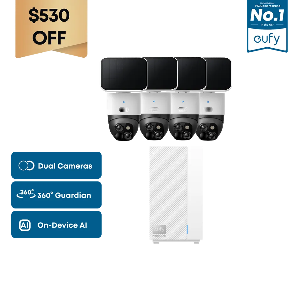 eufy-solocam-s340-kit-4-cam-ras-homebase-s1-professional image 1