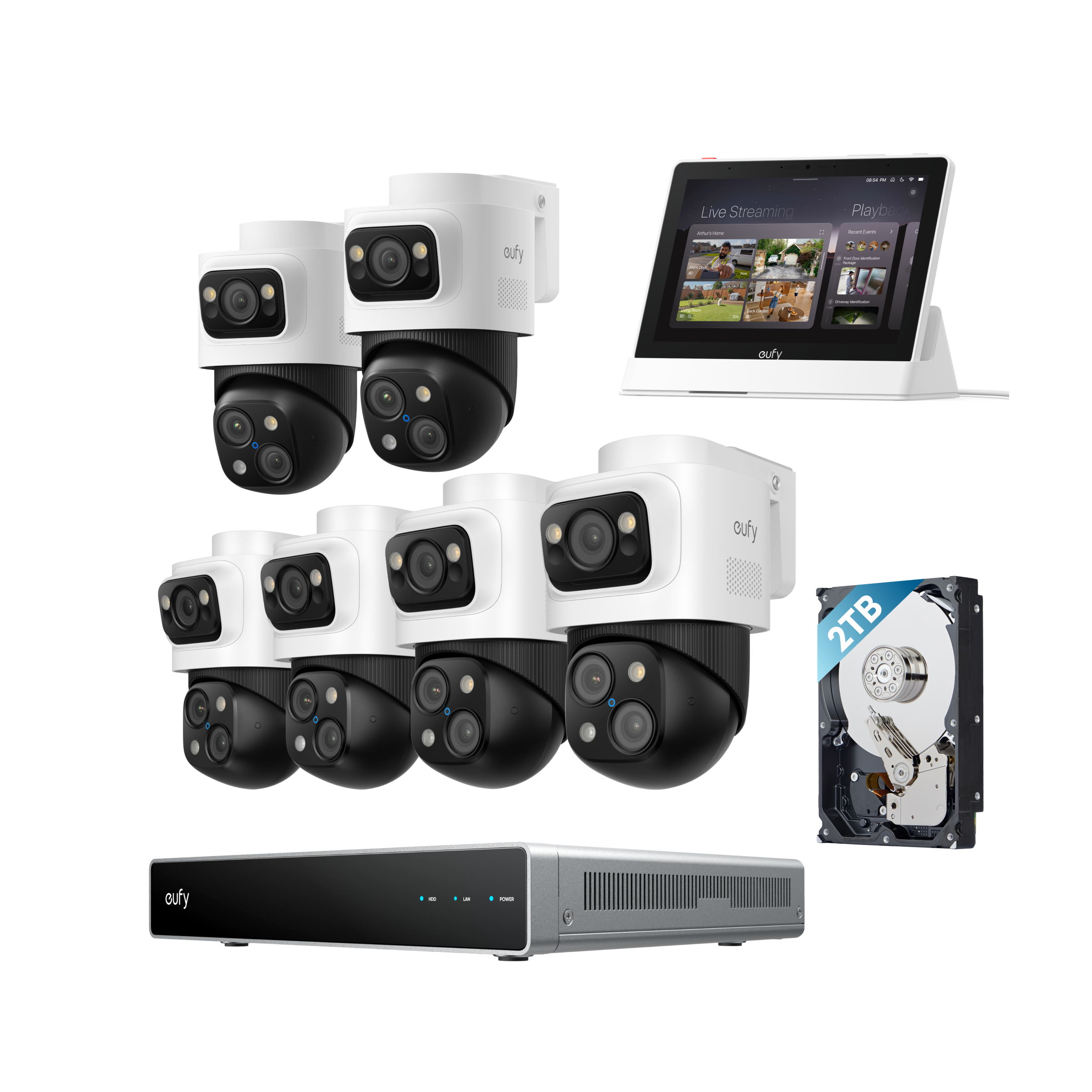 eufy-s4-max-kit-6-cam-ras-nvr-poe-smart-display image 2