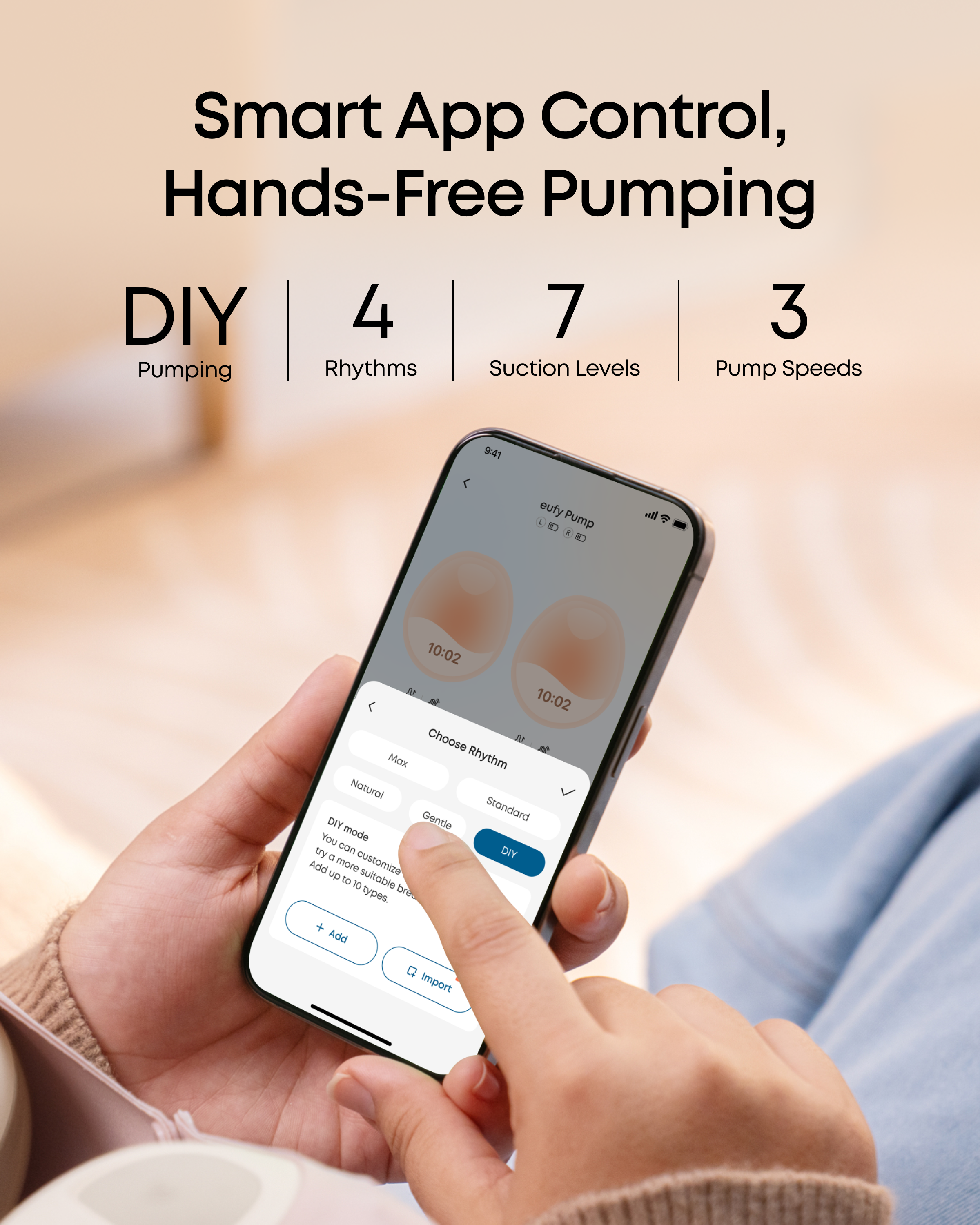 eufy-wearable-breast-pump-e20-tire-lait-portable-sans-mains-avec-technologie-cha image 6
