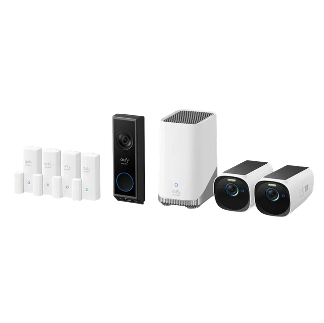 eufy-security-kit-maison-et-entr-e-eufycam-3-4k-2-cam-ras-sonnette-e340-capteur image 1